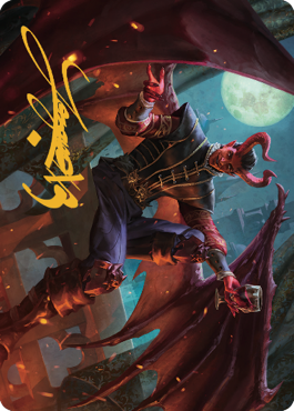 Raphael, Fiendish Savior Art Card (40) (Gold-Stamped Signature) [Commander Legends: Battle for Baldur's Gate Art Series] Magic: The Gathering