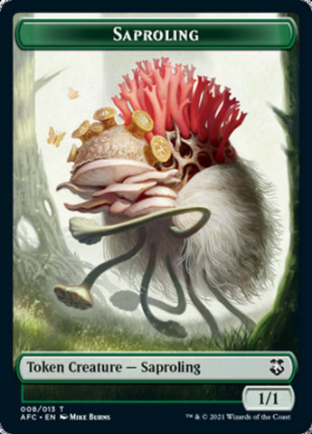 Angel // Saproling Double-Sided Token [Dungeons & Dragons: Adventures in the Forgotten Realms Commander Tokens] Magic: The Gathering