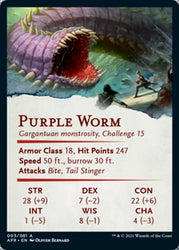 Purple Worm Art Card [Dungeons & Dragons: Adventures in the Forgotten Realms Art Series] Magic: The Gathering