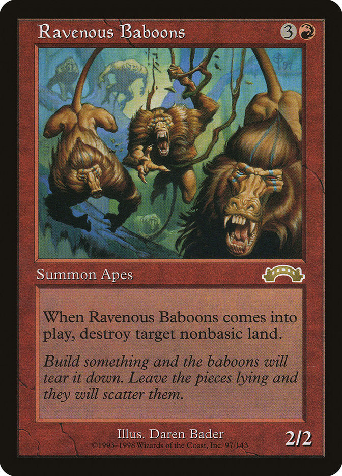Ravenous Baboons [Exodus] Magic: The Gathering