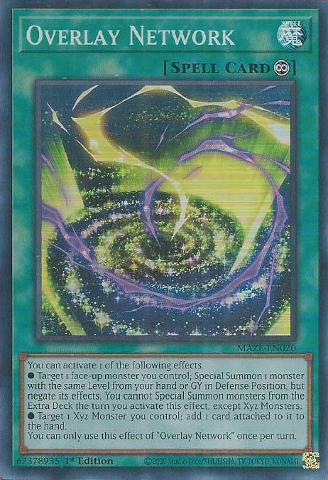 Overlay Network [MAZE-EN020] Super Rare Yu-Gi-Oh!