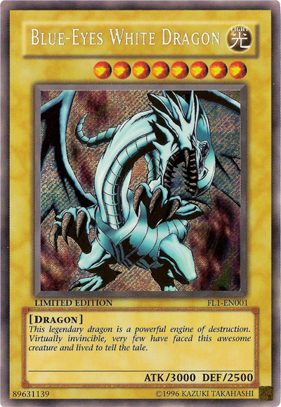 Blue-Eyes White Dragon [FL1-EN001] Secret Rare Yu-Gi-Oh!