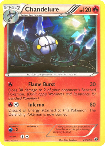 Chandelure (20/99) (Cracked Ice Holo) [Black & White: Next Destinies] Pokémon