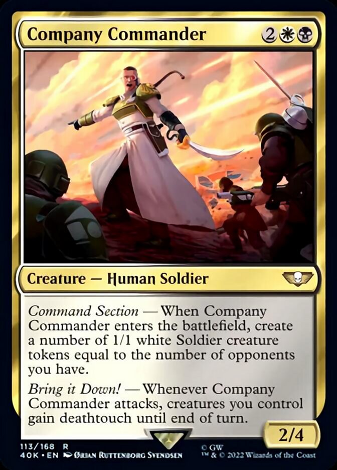 Company Commander (Surge Foil) [Warhammer 40,000] Magic: The Gathering