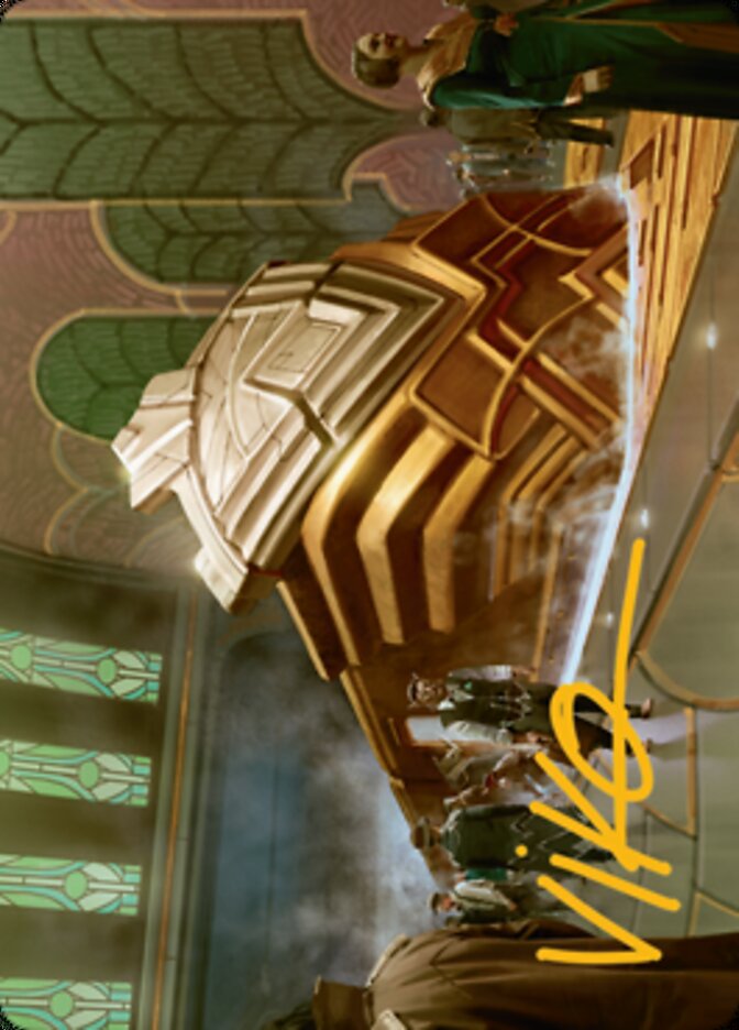 Capenna Express Art Card (Gold-Stamped Signature) [Streets of New Capenna Art Series] Magic: The Gathering