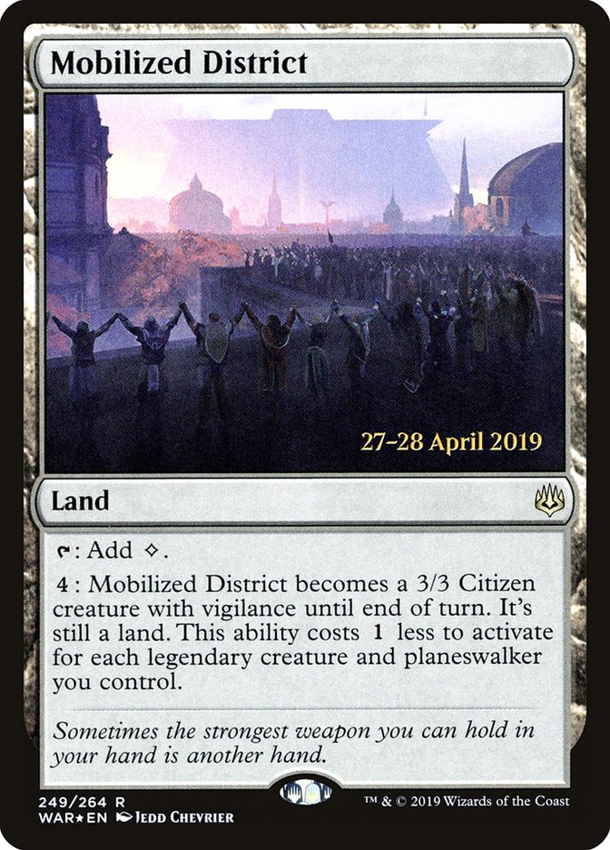 Mobilized District [War of the Spark Prerelease Promos] Magic: The Gathering