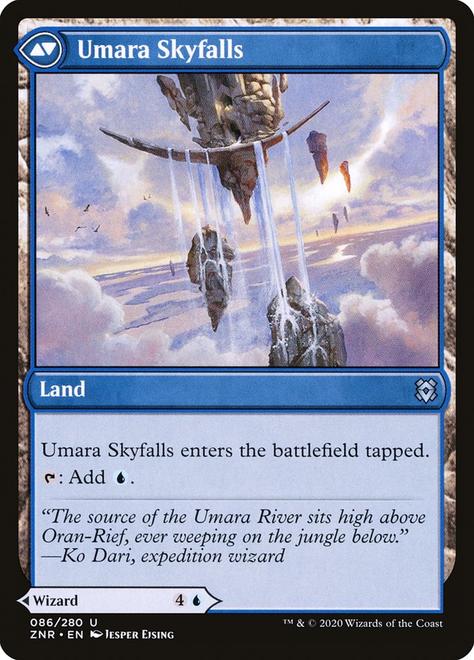 Umara Wizard // Umara Skyfalls [Zendikar Rising] Magic: The Gathering