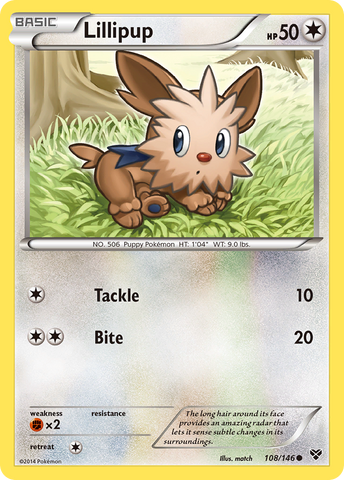 Lillipup (108/146) [XY: Base Set] Pokémon