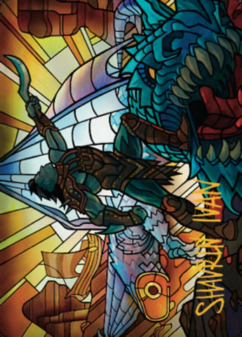 Astor, Bearer of Blades Art Card (Gold-Stamped Signature) [Dominaria United Art Series] Magic: The Gathering