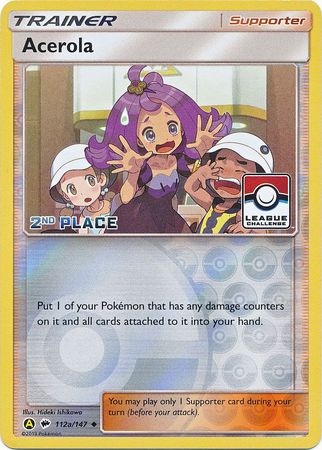 Acerola (112a/147) (League Promo 2nd Place) [Sun & Moon: Burning Shadows] Pokémon