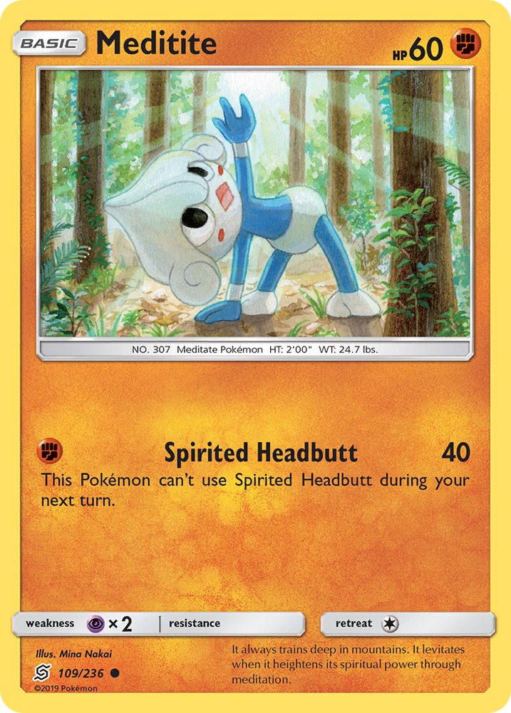 Meditite (109/236) [Sun & Moon: Unified Minds] Pokémon