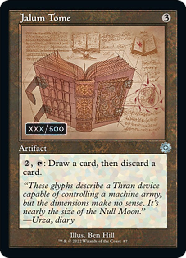 Jalum Tome (Retro Schematic) (Serial Numbered) [The Brothers' War Retro Artifacts] Magic: The Gathering