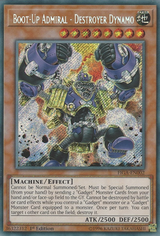 Boot-Up Admiral - Destroyer Dynamo [FIGA-EN002] Secret Rare Yu-Gi-Oh!