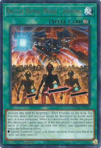 Battle Royal Mode - Joining [MAZE-EN026] Rare Yu-Gi-Oh!