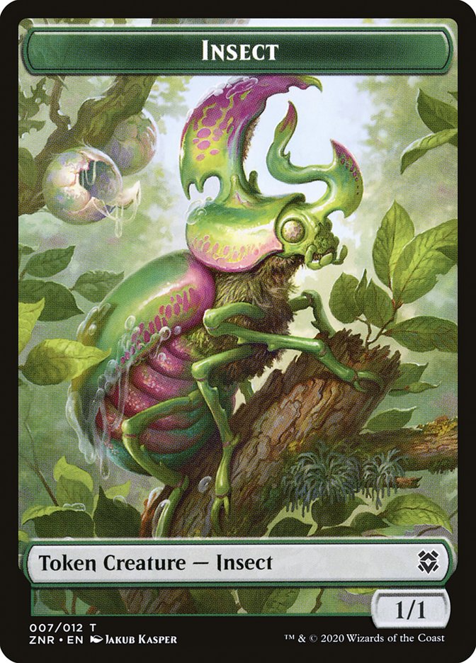 Angel Warrior // Insect Double-Sided Token [Zendikar Rising Tokens] Magic: The Gathering
