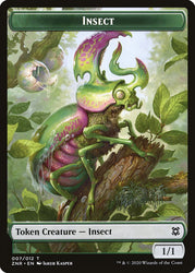 Angel Warrior // Insect Double-Sided Token [Zendikar Rising Tokens] Magic: The Gathering