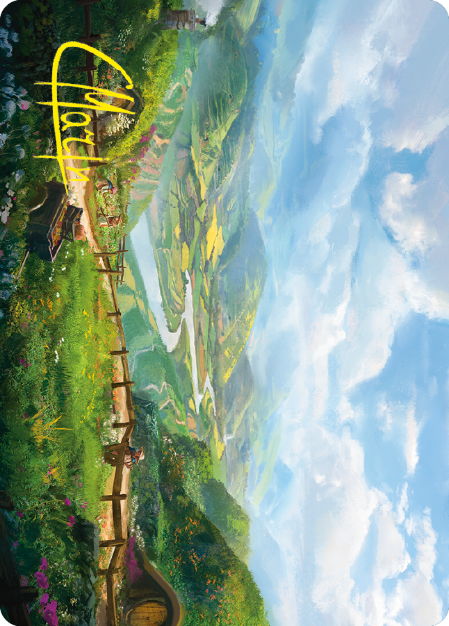 Plains Art Card (Gold-Stamped Signature) [The Lord of the Rings: Tales of Middle-earth Art Series] Magic: The Gathering