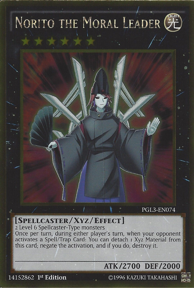 Norito the Moral Leader [PGL3-EN074] Gold Rare Yu-Gi-Oh!