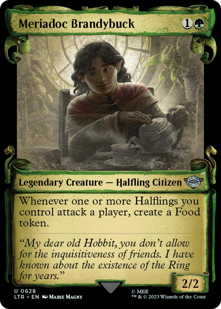 Meriadoc Brandybuck [The Lord of the Rings: Tales of Middle-Earth Showcase Scrolls] Magic: The Gathering