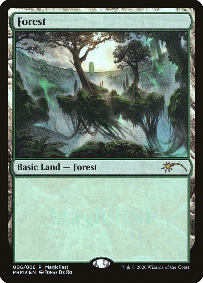 Forest (6) [MagicFest 2020] Magic: The Gathering