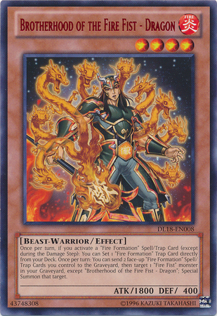 Brotherhood of the Fire Fist - Dragon (Red) [DL18-EN008] Rare Yu-Gi-Oh!