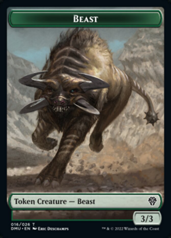 Beast Token [Dominaria United Tokens] Magic: The Gathering