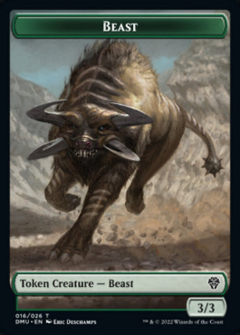 Beast Token [Dominaria United Tokens] Magic: The Gathering