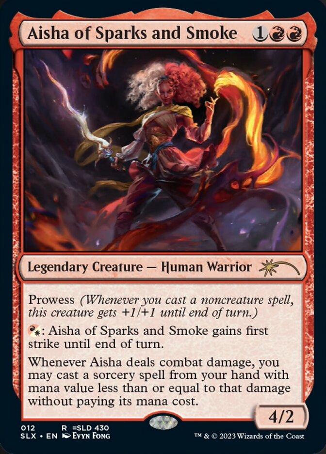 Aisha of Sparks and Smoke [Secret Lair: Universes Within] Magic: The Gathering