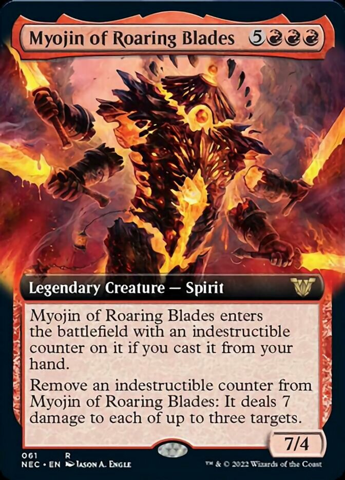 Myojin of Roaring Blades (Extended Art) [Kamigawa: Neon Dynasty Commander] Magic: The Gathering