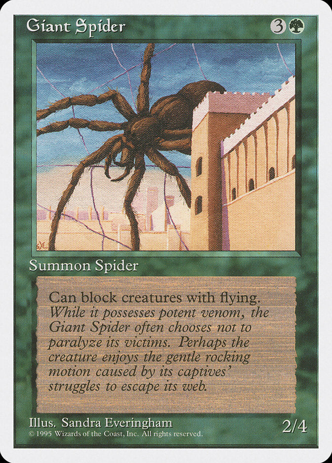 Giant Spider [Fourth Edition] Magic: The Gathering