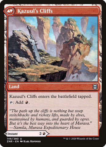 Kazuul's Fury // Kazuul's Cliffs [Zendikar Rising] Magic: The Gathering