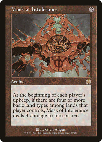 Mask of Intolerance [Apocalypse] Magic: The Gathering