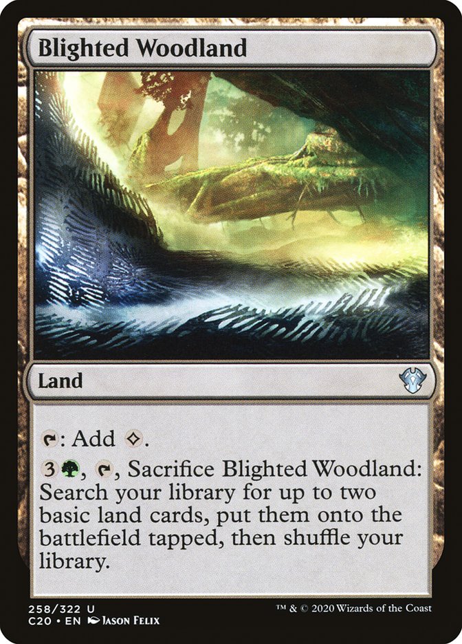 Blighted Woodland [Commander 2020] Magic: The Gathering