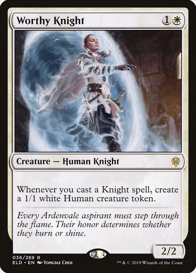 Worthy Knight [Throne of Eldraine] Magic: The Gathering