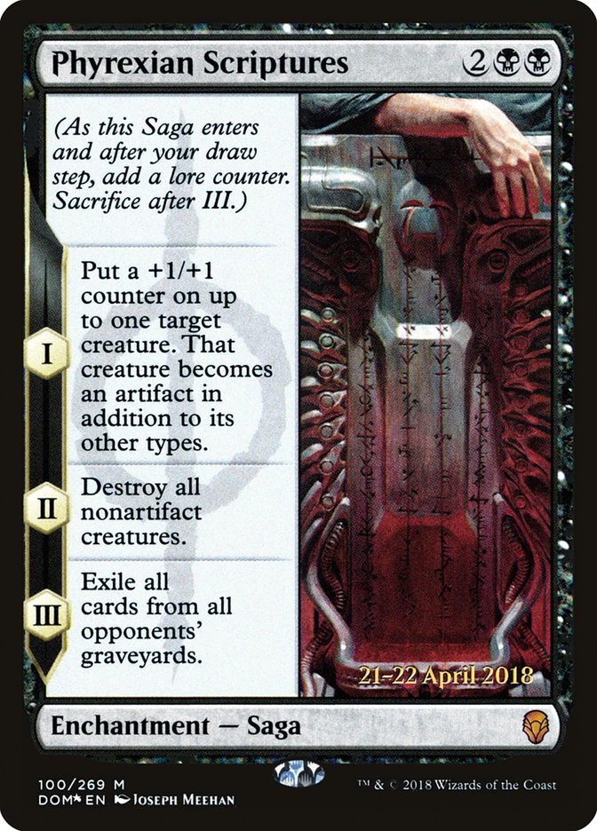 Phyrexian Scriptures [Dominaria Prerelease Promos] Magic: The Gathering