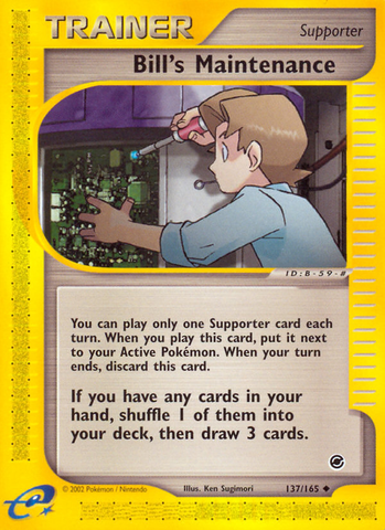 Bill's Maintenance (137/165) [Expedition: Base Set] Pokémon