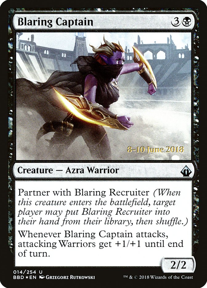Blaring Captain (Prerelease) [Battlebond Promos] Magic: The Gathering