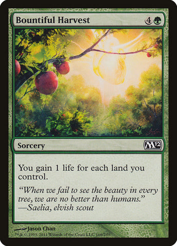 Bountiful Harvest [Magic 2012] Magic: The Gathering
