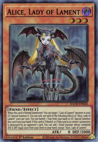 Alice, Lady of Lament [BACH-EN028] Super Rare Yu-Gi-Oh!