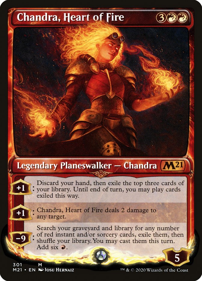Chandra, Heart of Fire (Showcase) [Core Set 2021] Magic: The Gathering
