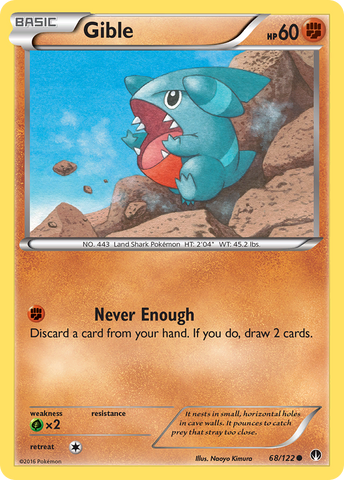 Gible (68/122) [XY: BREAKpoint] Pokémon
