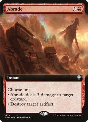 Abrade (Extended Art) [Commander Legends] Magic: The Gathering