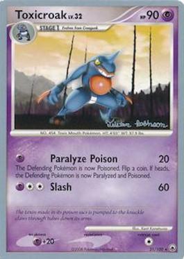 Toxicroak LV.32 (31/100) (Intimidation - Tristan Robinson) [World Championships 2008] Pokémon