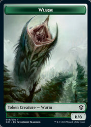 Wurm // Kraken Double-Sided Token [Commander 2021 Tokens] Magic: The Gathering
