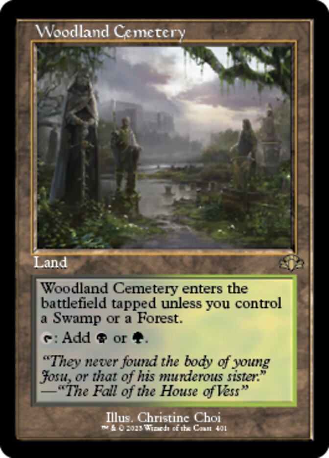 Woodland Cemetery (Retro) [Dominaria Remastered] Magic: The Gathering