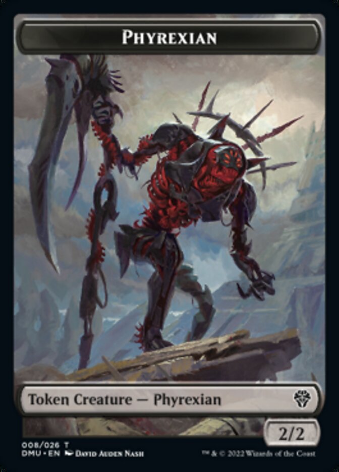 Phyrexian // Ornithopter Double-Sided Token [Dominaria United Tokens] Magic: The Gathering