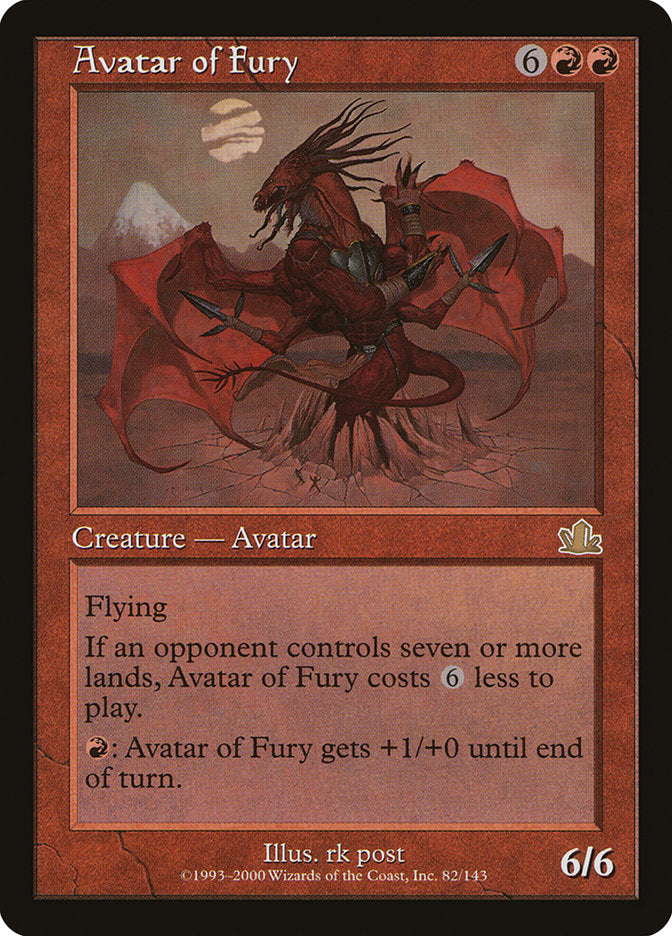Avatar of Fury [Prophecy] Magic: The Gathering
