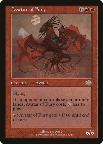 Avatar of Fury [Prophecy] Magic: The Gathering