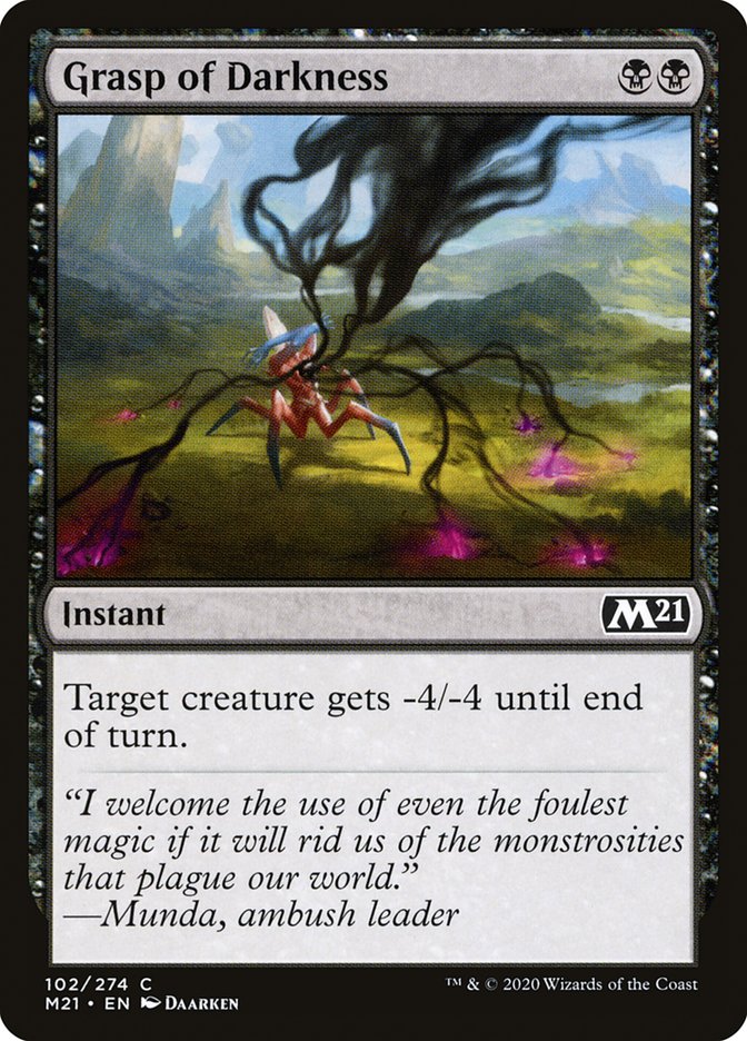 Grasp of Darkness [Core Set 2021] Magic: The Gathering