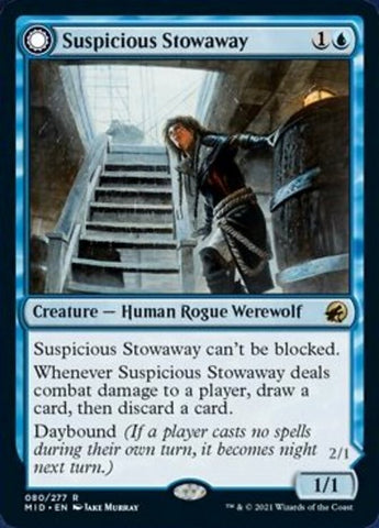 Suspicious Stowaway // Seafaring Werewolf [Innistrad: Midnight Hunt] Magic: The Gathering